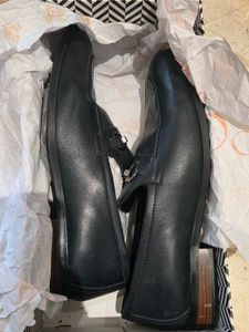 Rosso Brunello Black Leather Loafers
