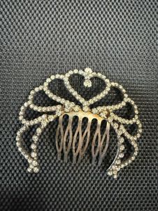 Sparkling Rhinestone Hair Crown Combs (Set of 3)