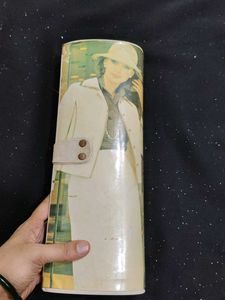 Vintage Clutch Bag with Fashionable Woman Print