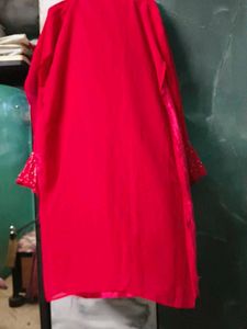 Embroidered Red Kurta