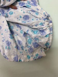 Floral Blue White Salwar Kameez Suit