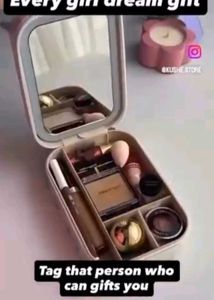 Portable Makeup Organizer with Mirror