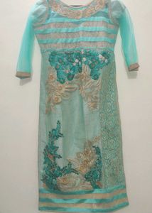 Elegant Teal Embroidered Kurta Set