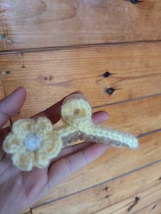 Handmade Crochet Flower Hair Clip
