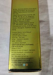 Swiss beauty real makeup base highlighting primer