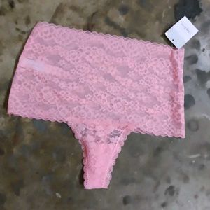 Auden Pink Lace Thong Panty