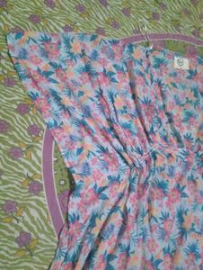 Floral Print Kaftan Top
