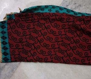 Vibrant Printed Saree  without blouse