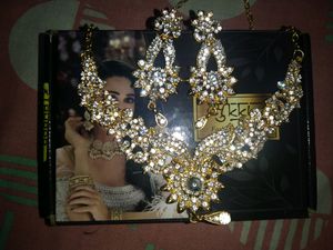 Sukkhi Fabulous Gold Plated AD Necklace Set For Wo