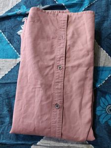 Men's Pink Band Collar Kurta