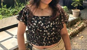 Floral Print Off-Shoulder Top