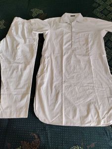 Men's White Kurta Pajama Set new one