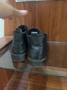 Black Leather Chelsea Boots