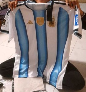 Argentina Football Jersey &amp; Shorts Set