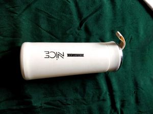 Stylish White Insulated Water Bottleand cups