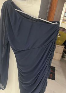 Chic One-Shoulder Ruched Mini Dress