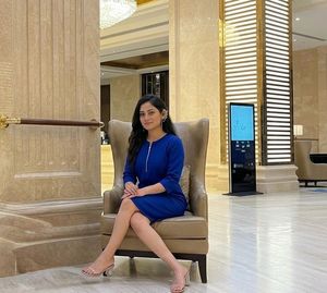 Elegant Royal Blue Zipper Dress
