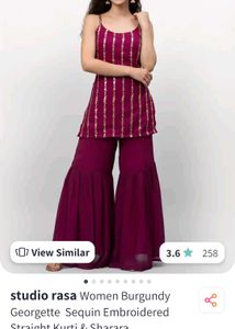 Elegant Red Embroidered Kurta Set
