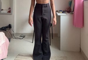 High-Waisted Flare Black Pants