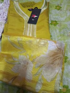 Beautiful Yellow Kurta Set with Dupatta