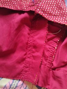 Maroon Polka Dot Blouse