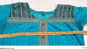 Stunning Blue Embroidered Kurta