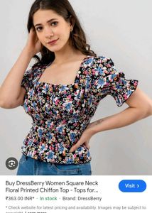 Floral Print Crop Top