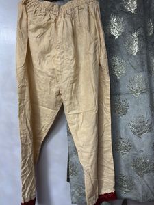 Elegant Cream Embroidered Kurti set