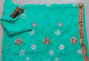 Synthetic Fancy Saree (Bright Shinee Colour)