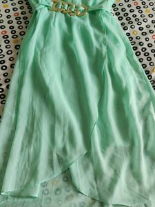 Unused Sea Green Knee Length Dress
