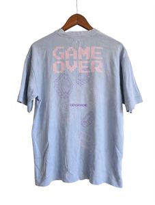 Light Blue "Game Over" Graphic oversized Tee