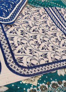 Blue Floral Sofa Cover