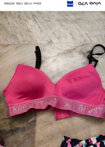 Pink Sports Bra with Glitter Band