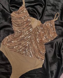 Sparkling Beaded Bodysuit-s/m fits