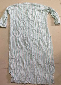 Striped Embroidered Kurta