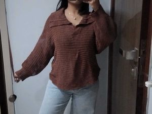 Brown Knit Sweater
