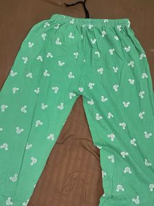 Mickey Mouse Print Pajama Bottoms
