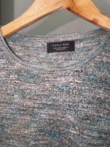 Men's Textured Crew Neck Sweater