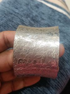 silver floral cuff bangale/ kada ( mudium size , p