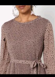 Combo: Polka Dot Dress and Crochet top🤎🩶