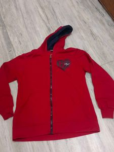 Red Zip-Up Hoodie