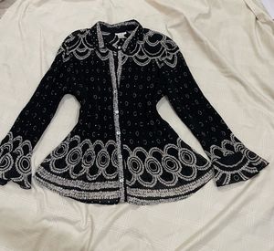 Embellished Black y2k top