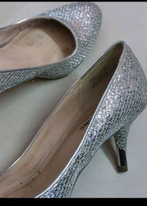 Silver Glitter Party Stiletos pump
