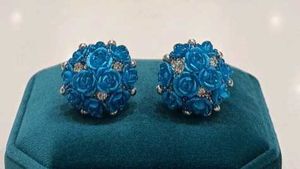 Jewelry Set: Earrings &amp; Evil Eye Necklace