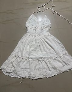 White Halter Sundress