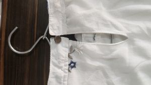 Beautiful White Top With Blue Embroidery❣️