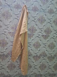 Beige Embellished Scarf