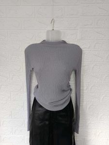 Zara grey  Ribbed pullover