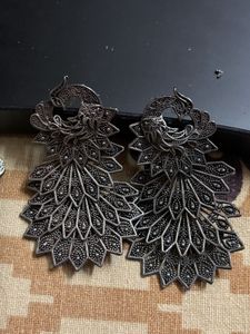 Oxidised Silver Statement Earrings Combo