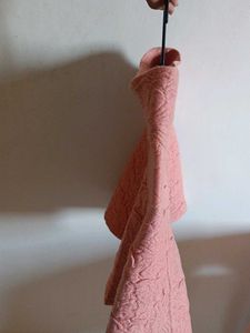 Textured Peach Skater Skirt